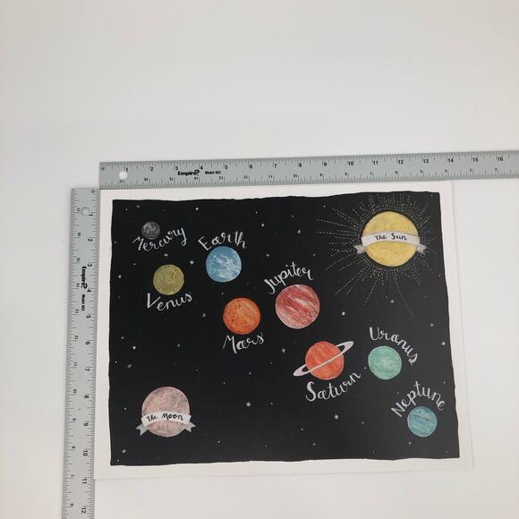 Lucy Darling Set of Three Space Themed Prints Ready to Frame Nursery Bedroom - Picture 7 of 13